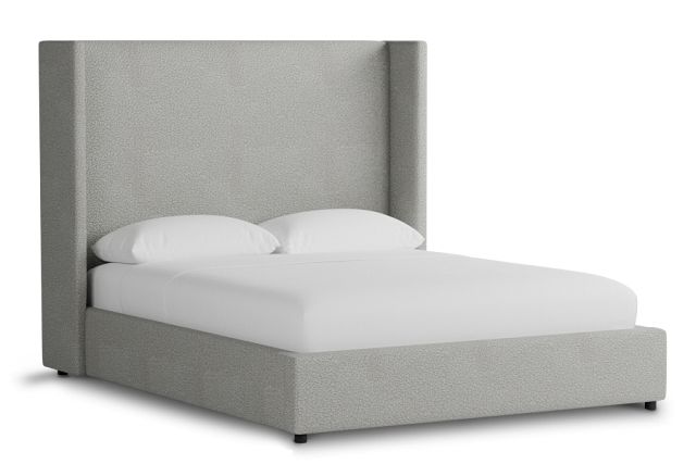 Captiva Sutton Gray 60" Upholstered Shelter Bed