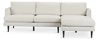 Easton Light Beige Fabric Right Chaise Sectional