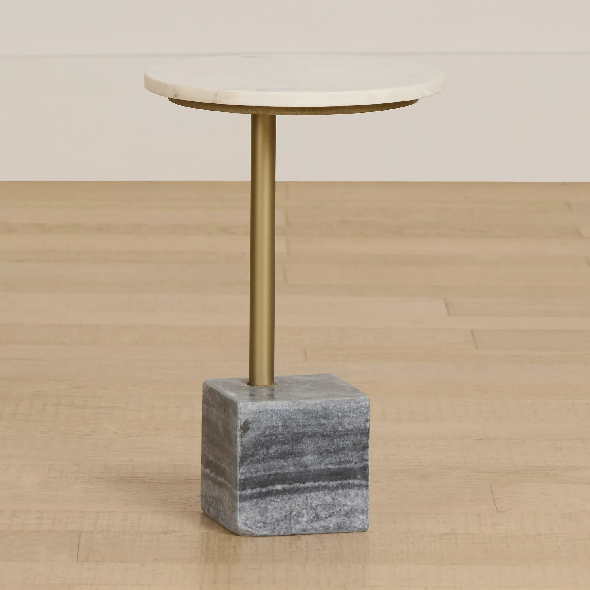 Britt White Marble Accent Table