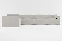 Destin Maguire Pewter Fabric 6-piece Modular Sectional
