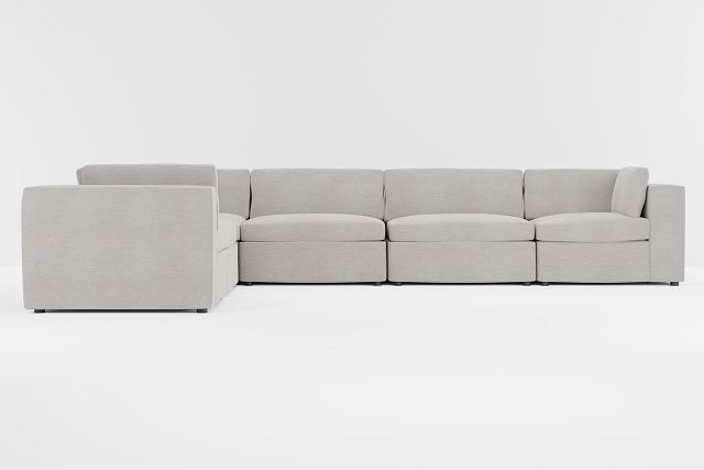 Destin Maguire Pewter Fabric 6-piece Modular Sectional