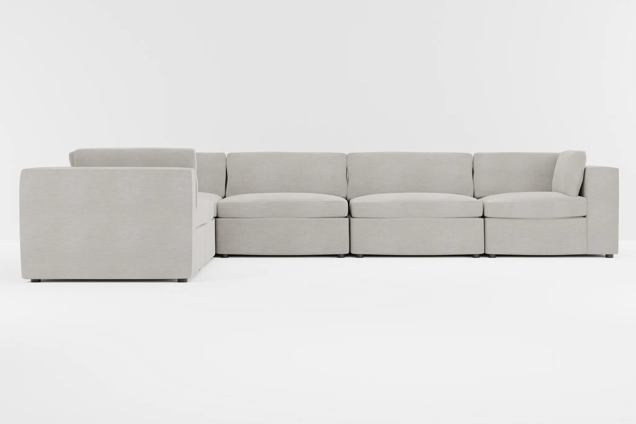 Destin Maguire Pewter Fabric 6-piece Modular Sectional