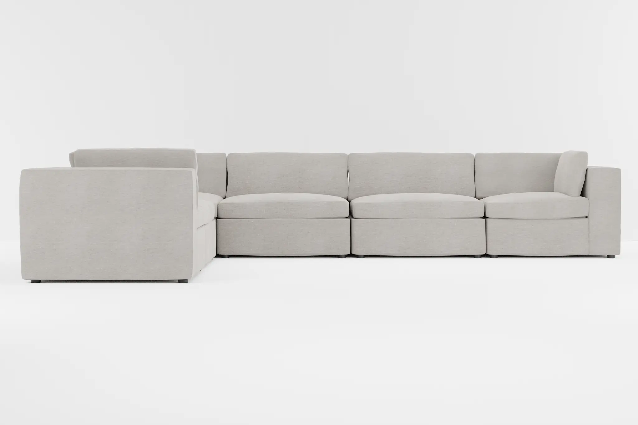 Destin Maguire Pewter Fabric 6-piece Modular Sectional Destin Maguire Pewter Fabric 6-piece Modular Sectional