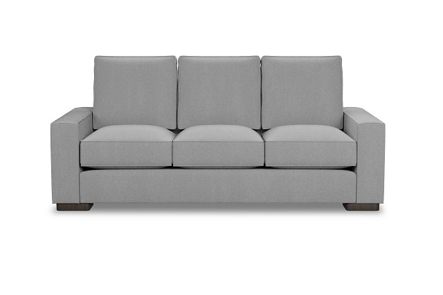 Edgewater Delray Light Gray 84" Sofa W/ 3 Cushions