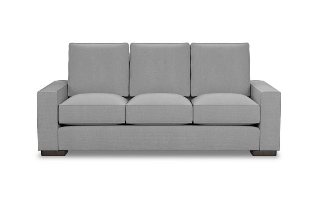 Edgewater Delray Light Gray 84" Sofa W/ 3 Cushions