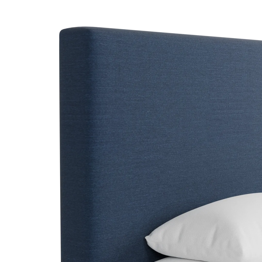 Grayton Peyton Dark Blue 54" Upholstered Platform Bed