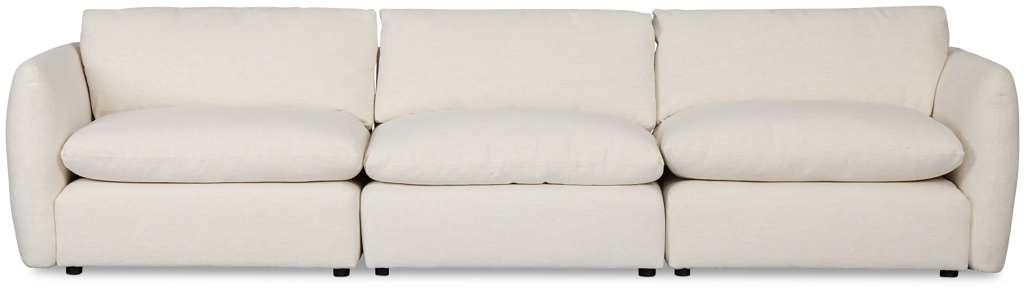Serena White Fabric 3-piece Modular Sofa Serena White Fabric 3-piece Modular Sofa