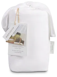 Avocado Organic White 400 Thread Sheets
