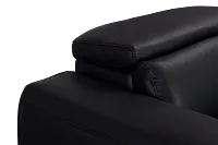 Lombardy Black Micro Medium Triple Power 2-arm Sectional