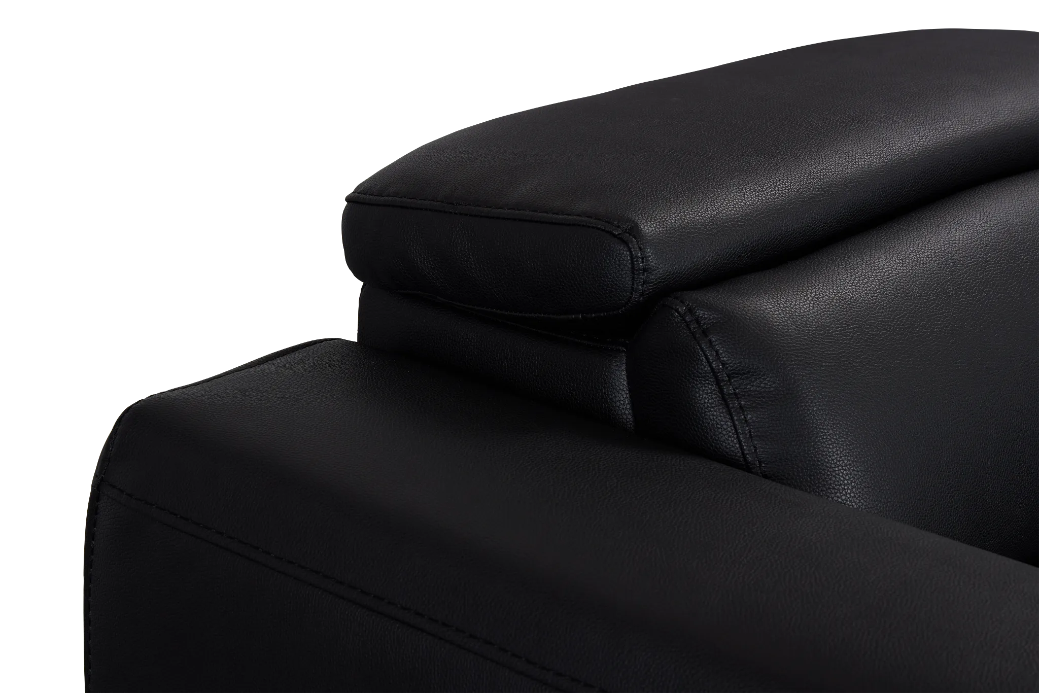 Lombardy Black Micro Medium Triple Power 2-arm Sectional