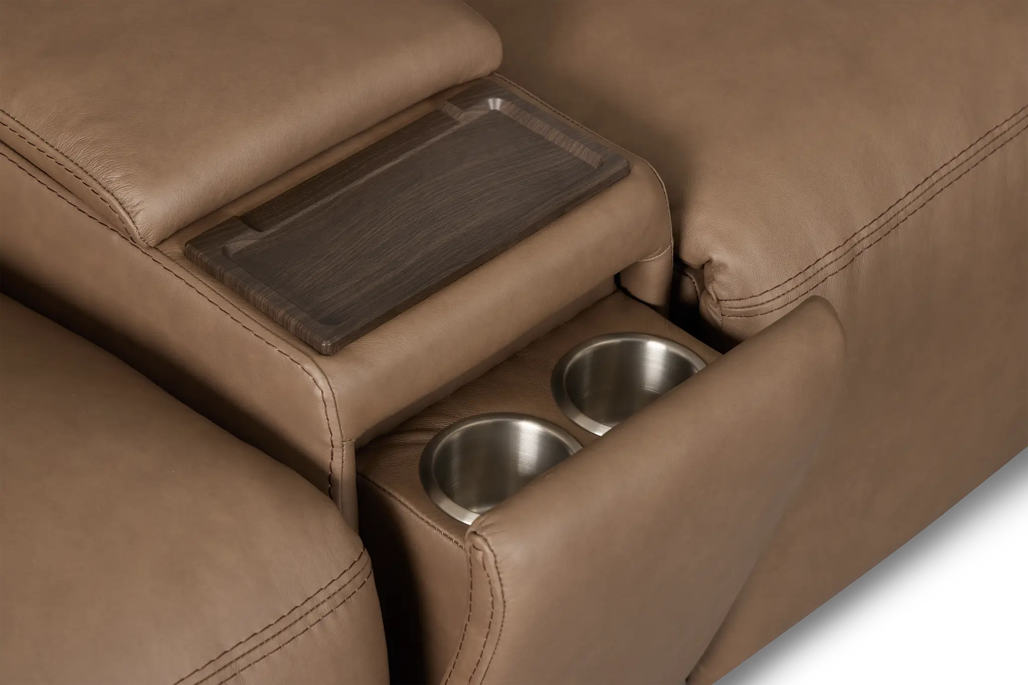 Brodie Dark Brown Lthr/vinyl Large Dual Power Reclining Two-arm Sectional Brodie Dark Brown Lthr/vinyl Large Dual Power Reclining Two-arm Sectional