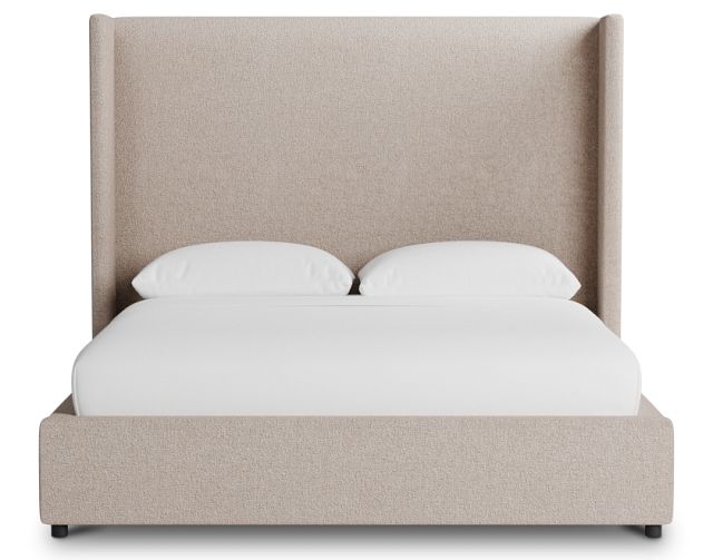 Captiva Elite Light Taupe 60" Upholstered Shelter Bed