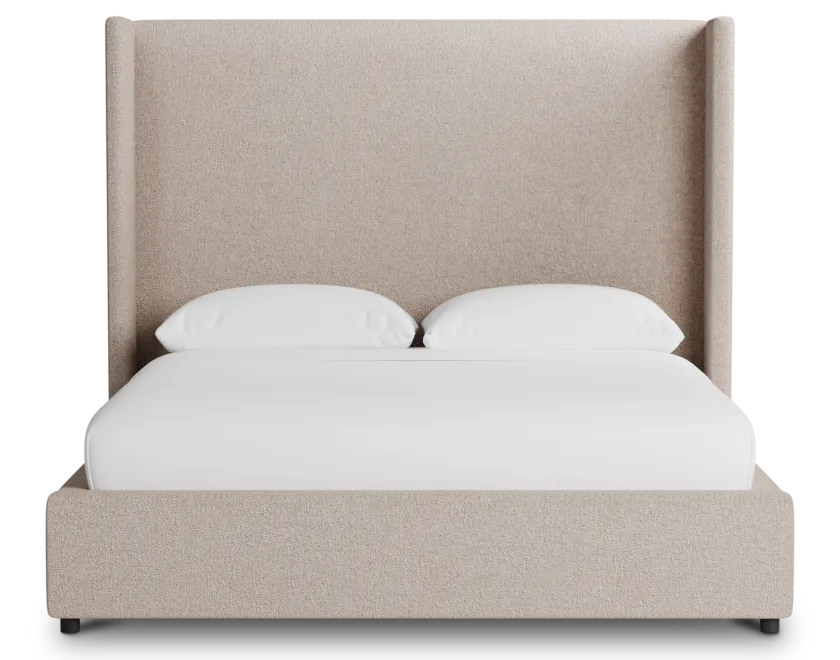 Captiva Elite Light Taupe 60" Upholstered Shelter Bed