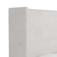 Captiva Linen Light Beige 60" Upholstered Shelter Bed