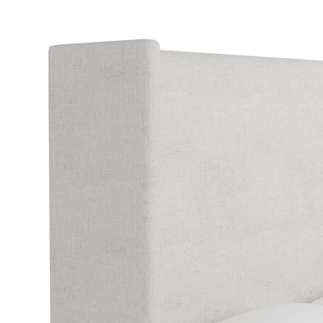 Captiva Linen Light Beige 60" Upholstered Shelter Bed