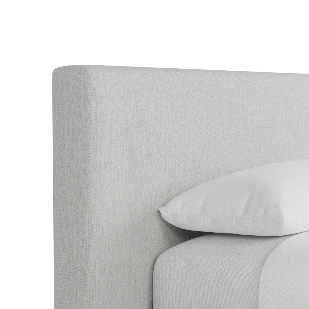 Grayton Delray Pewter 44" Upholstered Platform Bed