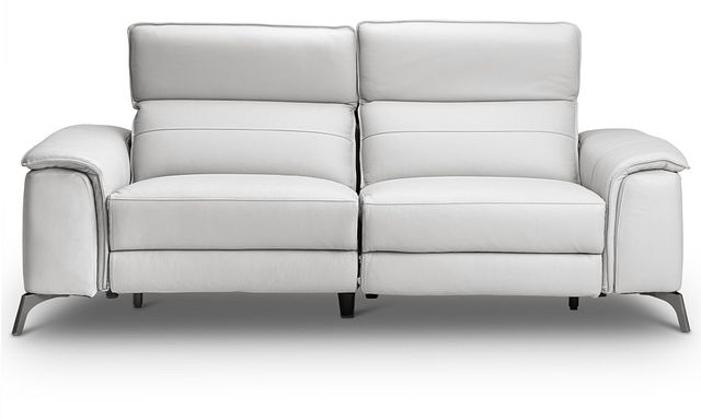 Pearson White Leather Power Reclining Sofa (1)