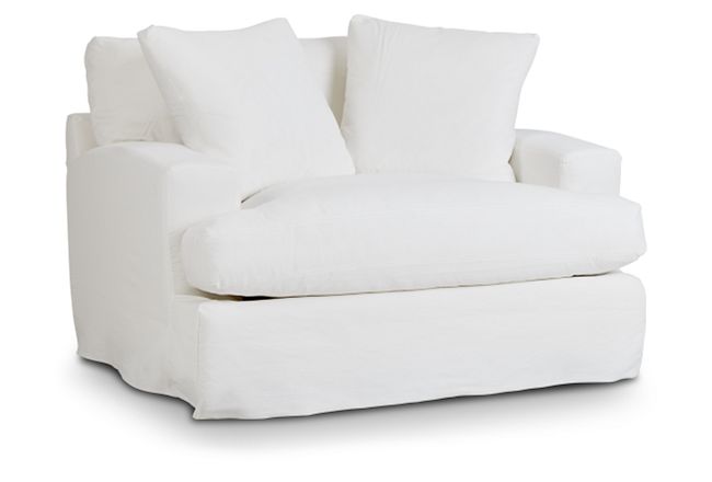 Delilah White Fabric Chair