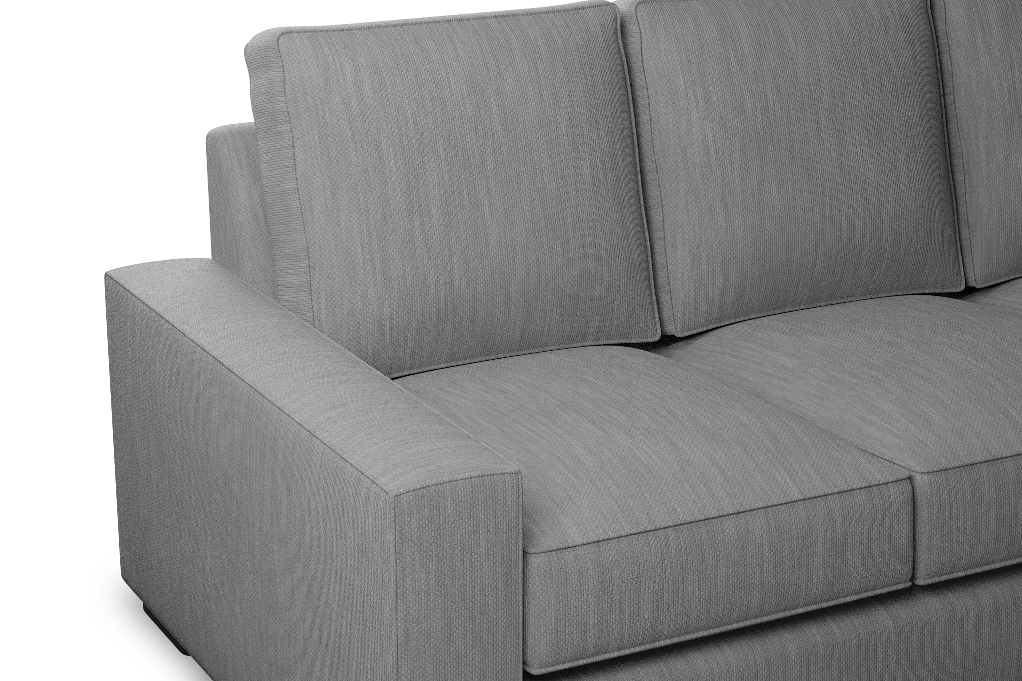 Edgewater Revenue Gray 84" Sofa W/ 3 Cushions