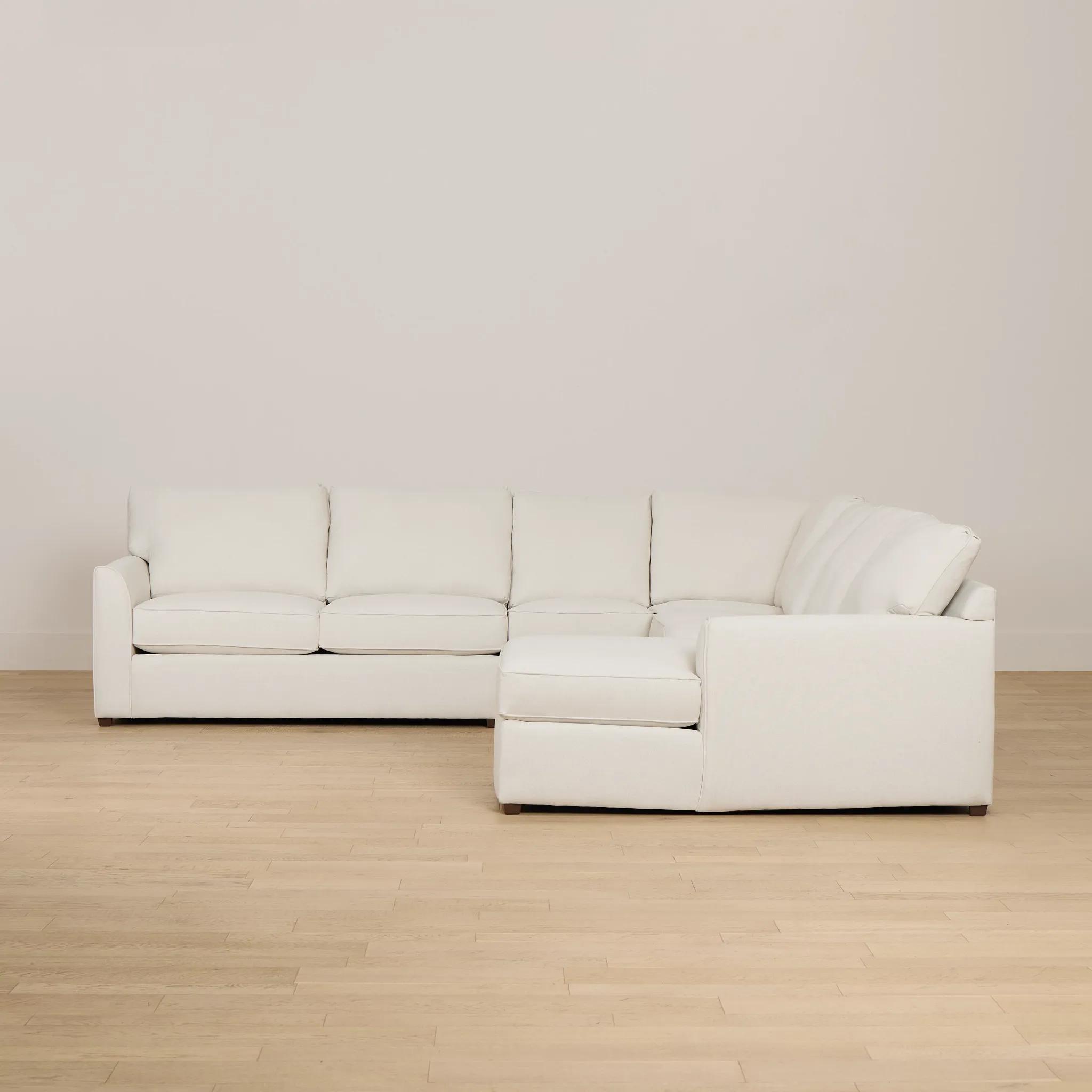 Tate Light Beige Fabric Large Right Chaise Sectional