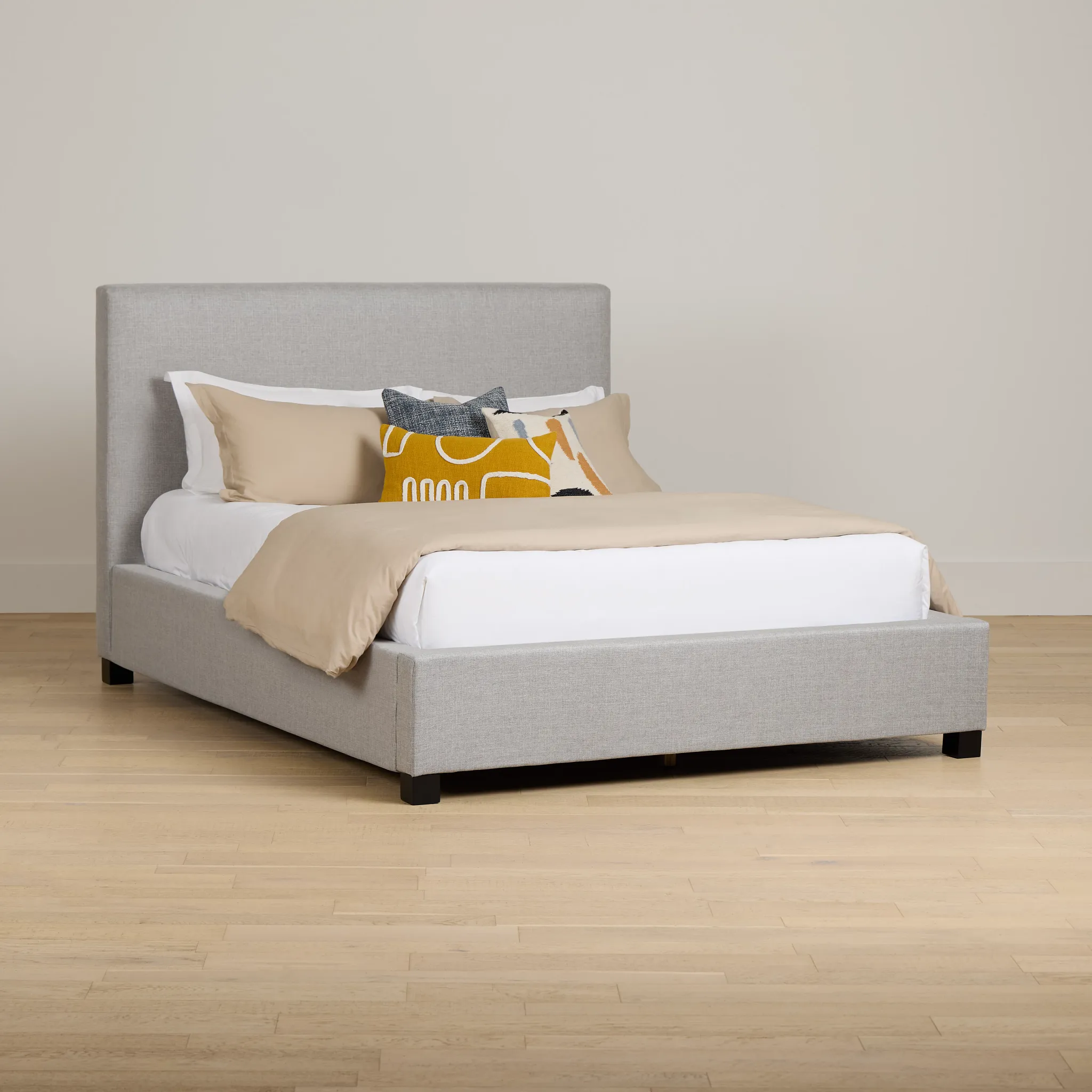 Monica Light Gray Uph Platform Bed