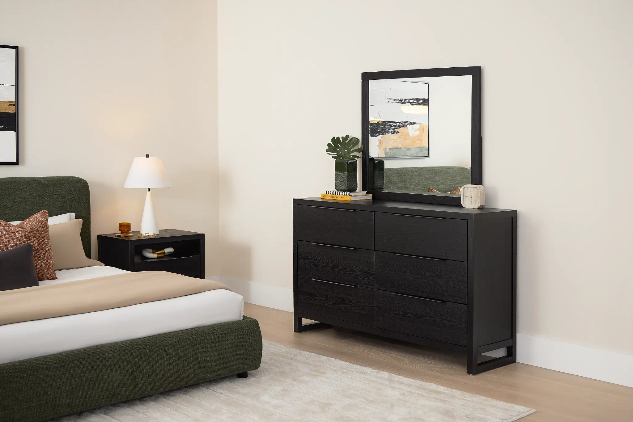 Williamsburg Black Dresser & Mirror Williamsburg Black Dresser & Mirror