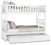 Charleston White Trundle Bunk Bed