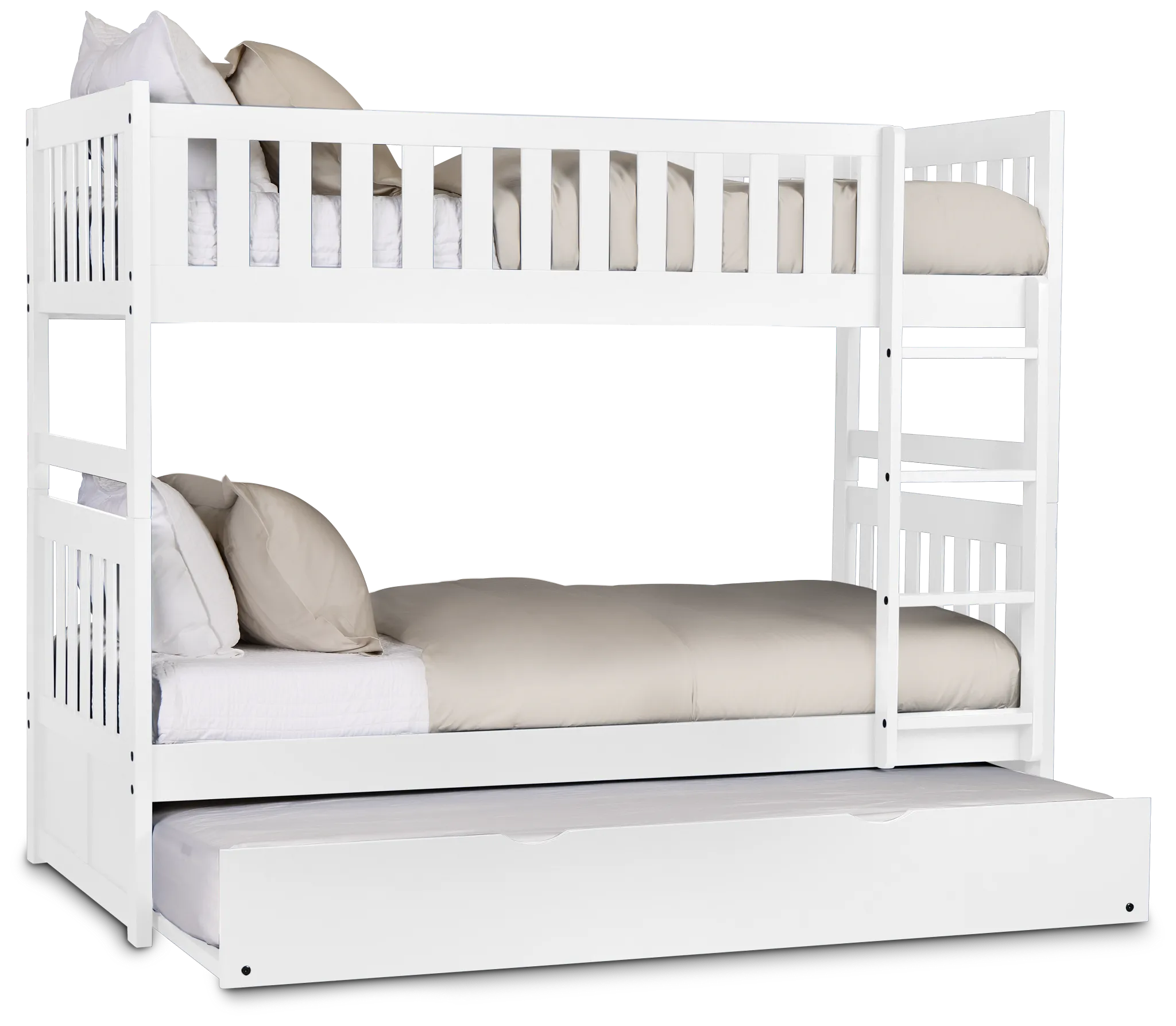 Charleston White Trundle Bunk Bed
