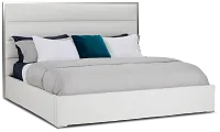 Cortina White Uph Platform Bed