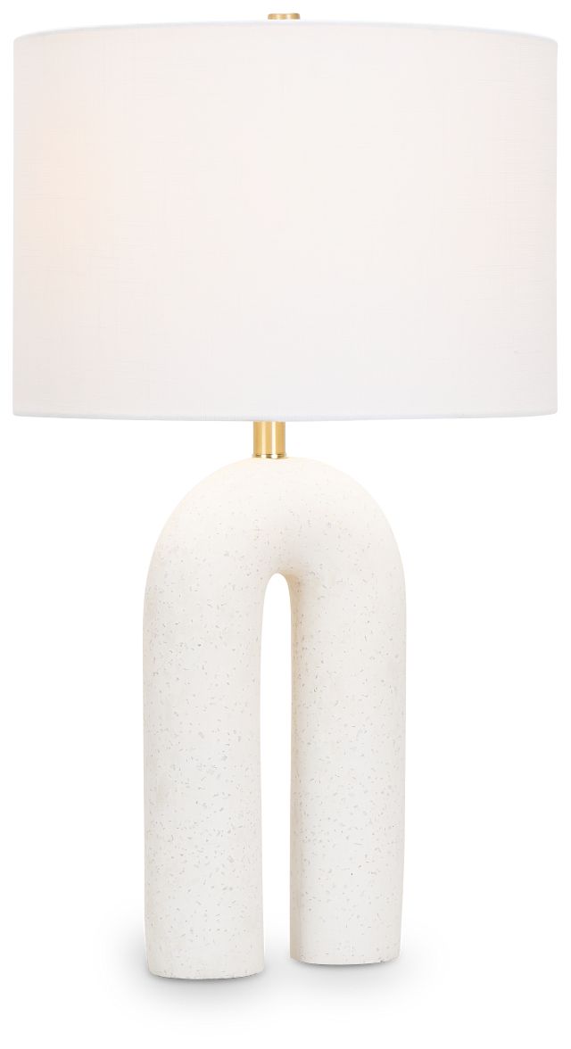 Adler White Terrazzo Table Lamp