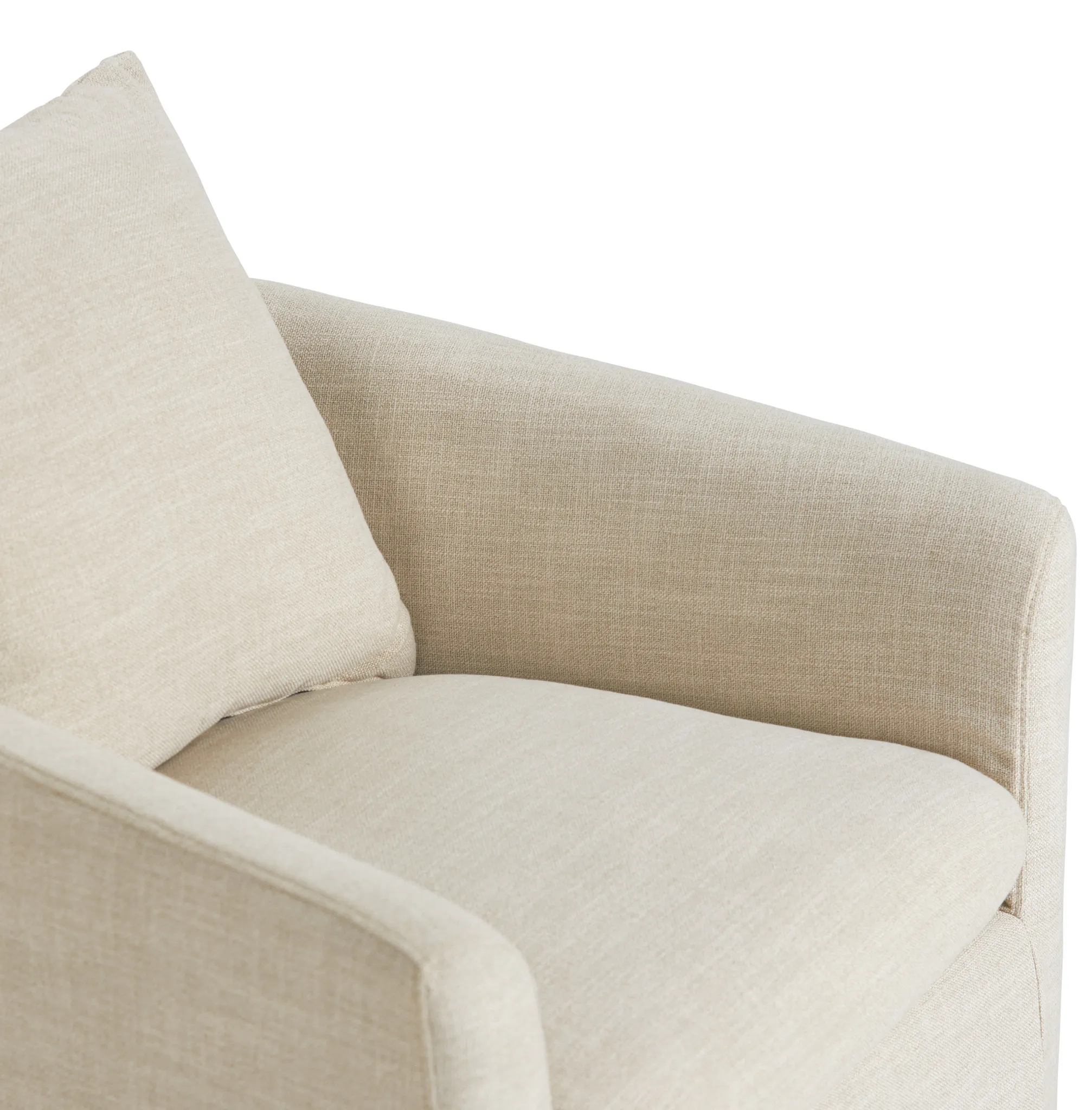 Willow Light Beige Fabric Swivel Chair