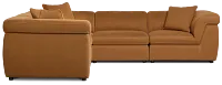 Aria Medium Brown Micro Immersive 5-piece Modular Sectional W/2 Speakers