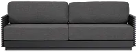 Monterey Black Aluminum Sofa With Gray Cushions
