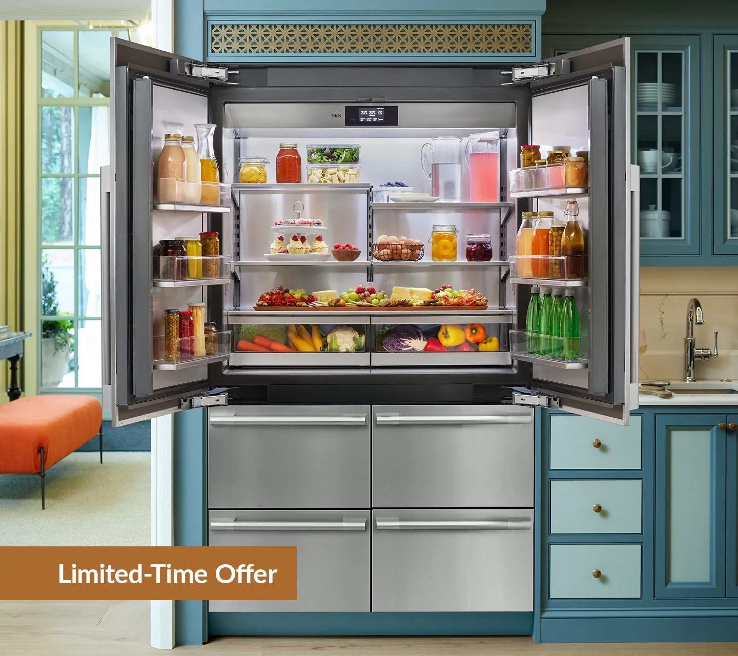 Sks 4826 Series Stainless Steel 48" French Door Refrigerator