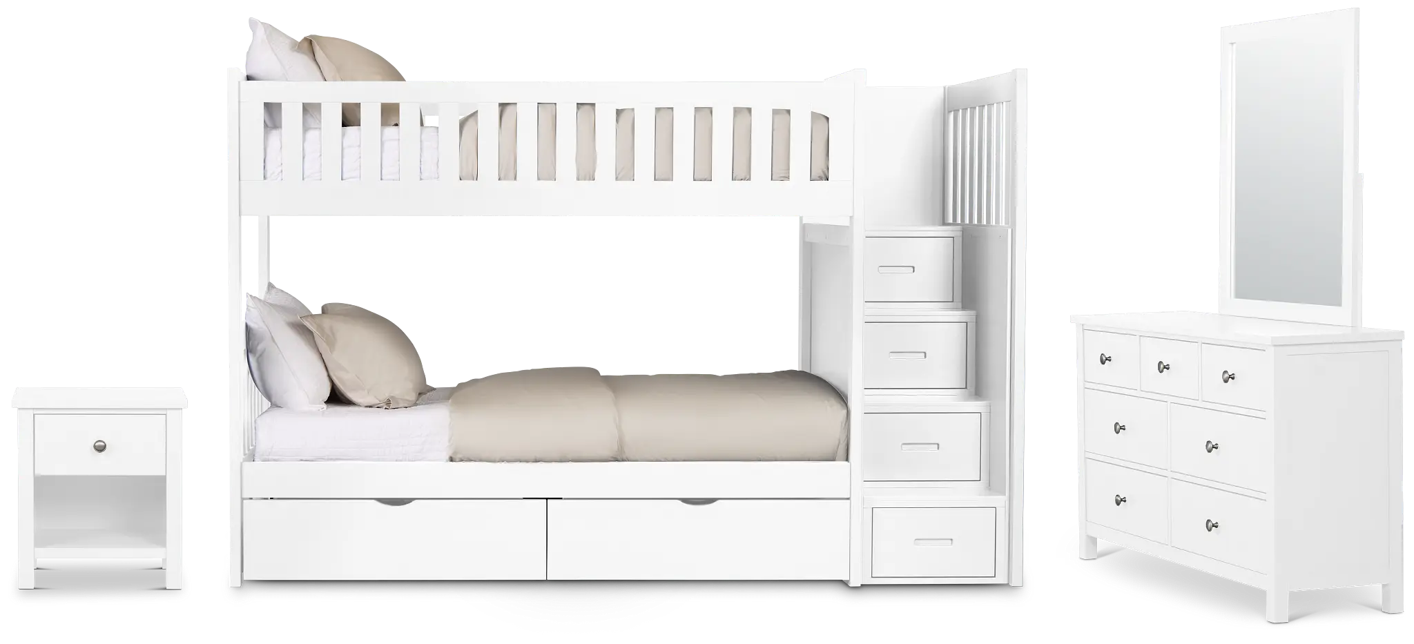 Charleston White Step Bunk Bed Storage Bedroom Charleston White Step Bunk Bed Storage Bedroom