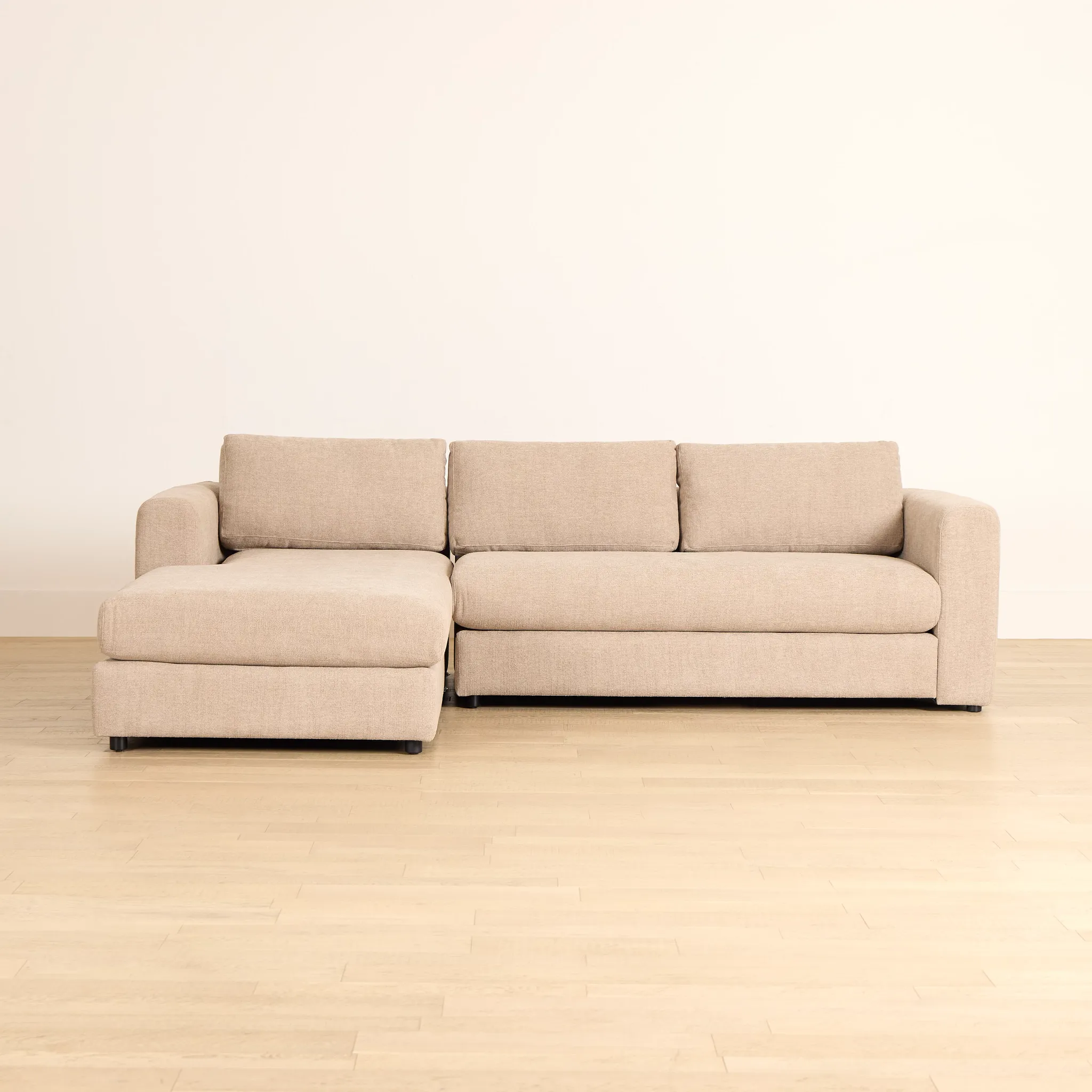 Alma Taupe Fabric Left Chaise Sectional
