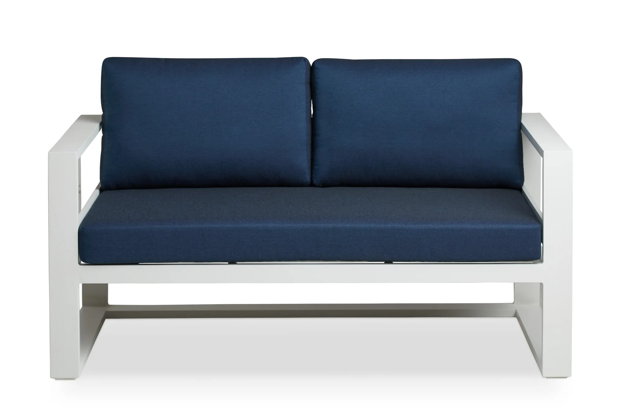 Lisbon Navy Aluminum Loveseat