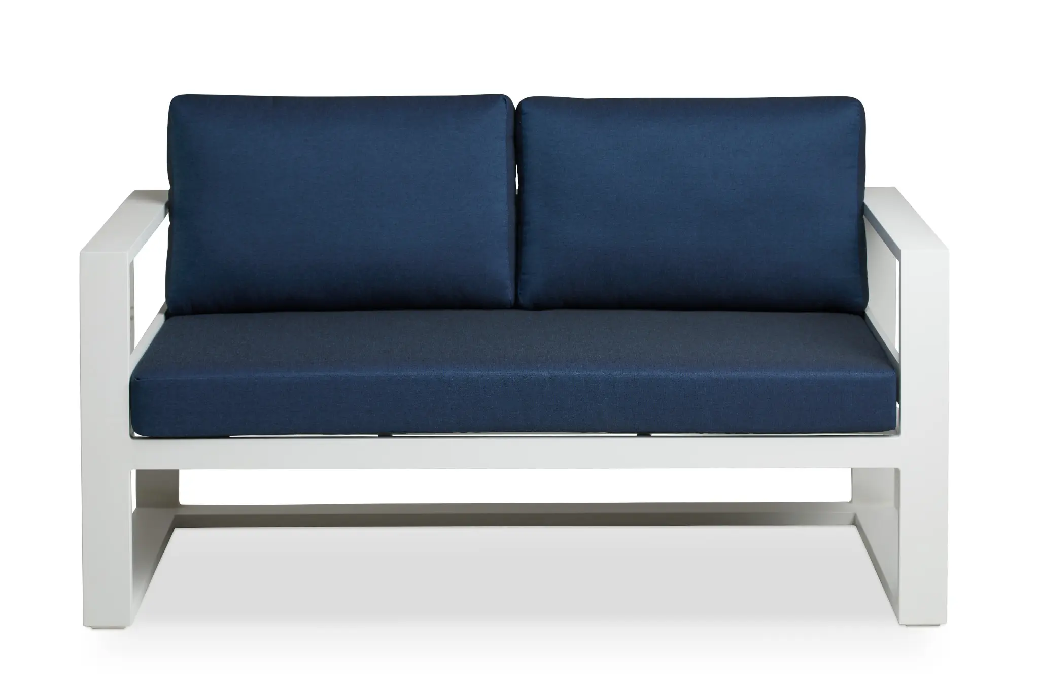 Lisbon Navy Aluminum Loveseat Lisbon Navy Aluminum Loveseat