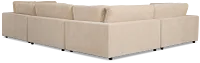 Lounge Light Beige Fabric Medium Right Chaise Sectional