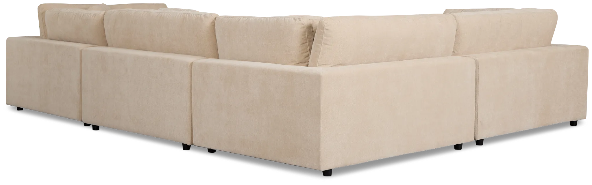 Lounge Light Beige Fabric Medium Right Chaise Sectional