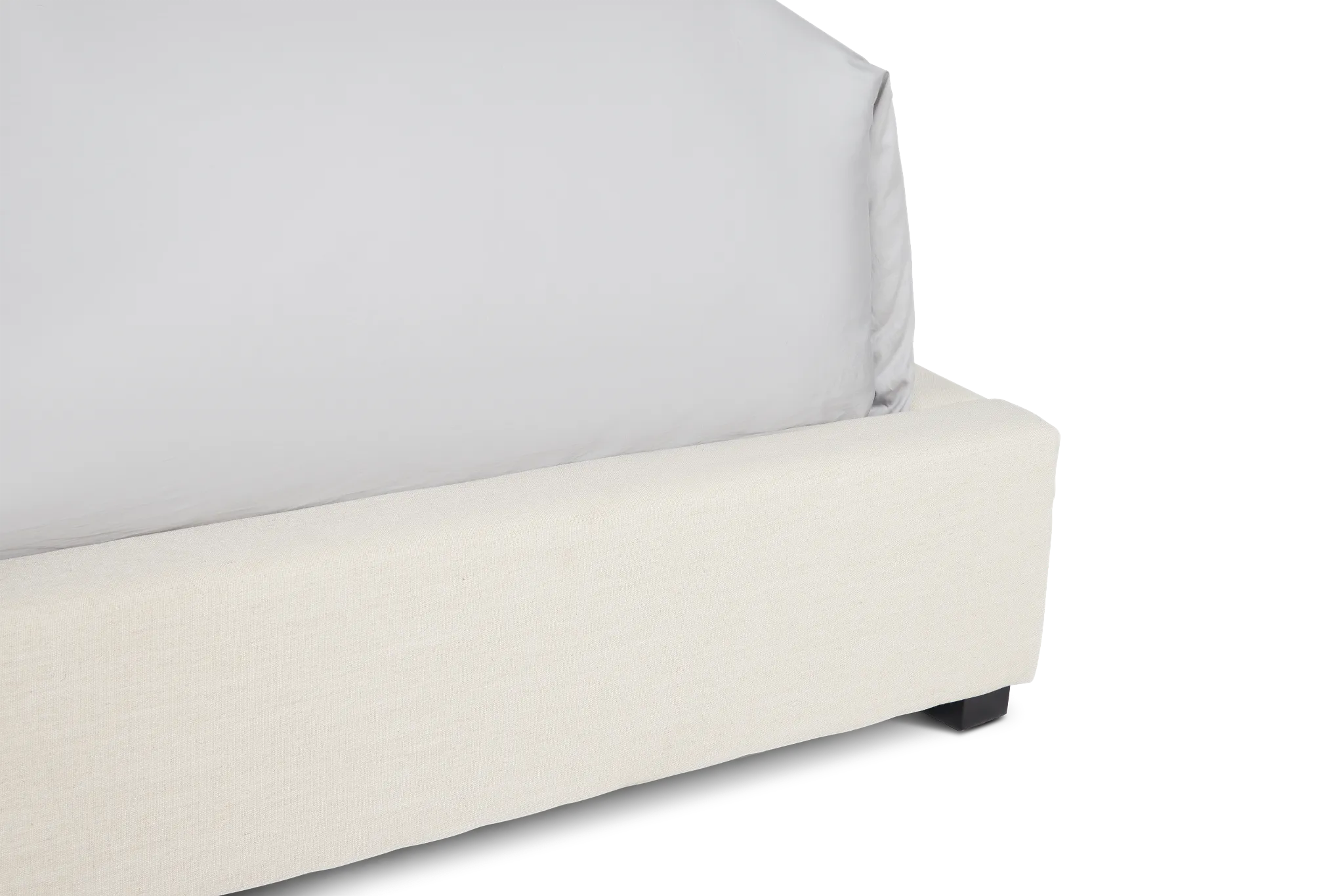 Lacey Beige Uph Platform Bed