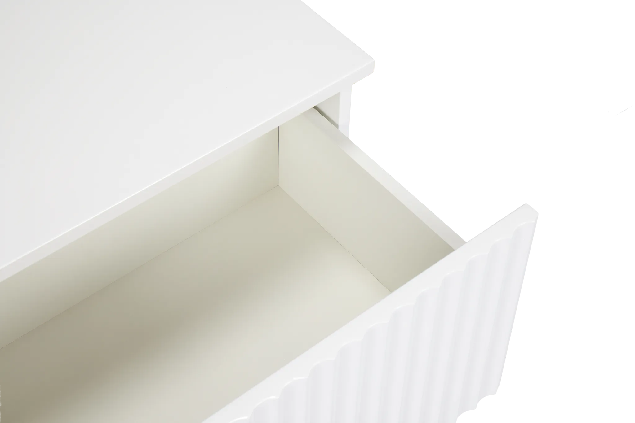 Surge White Rectangular End Table