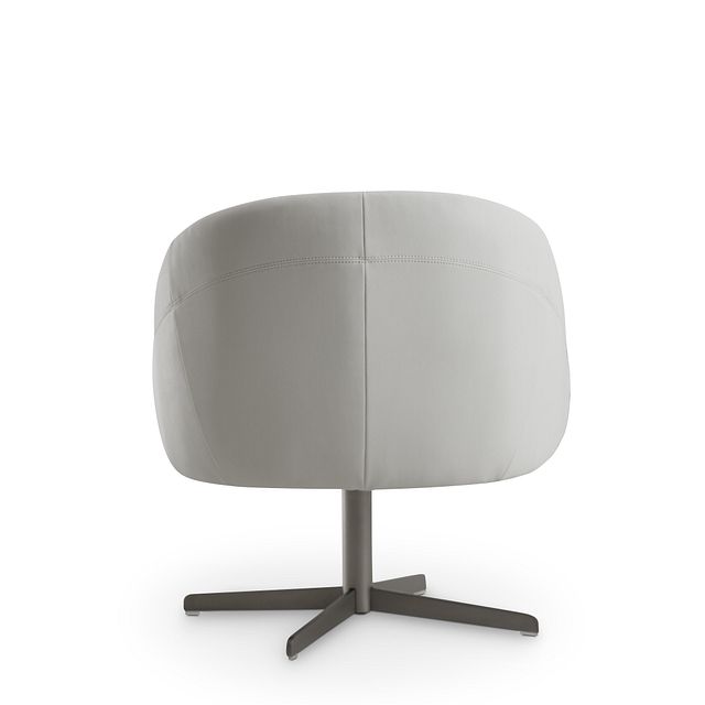Frankie White Swivel Accent Chair