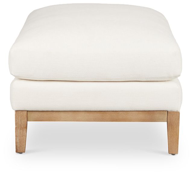 Emma White Fabric Cocktail Ottoman