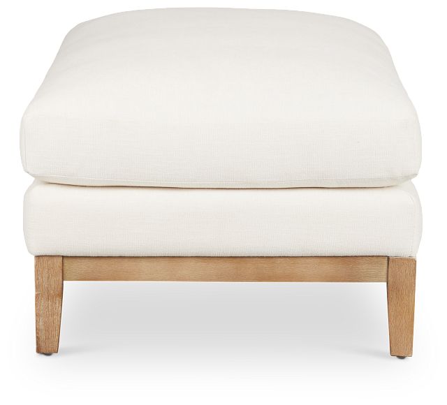 Emma White Fabric Cocktail Ottoman