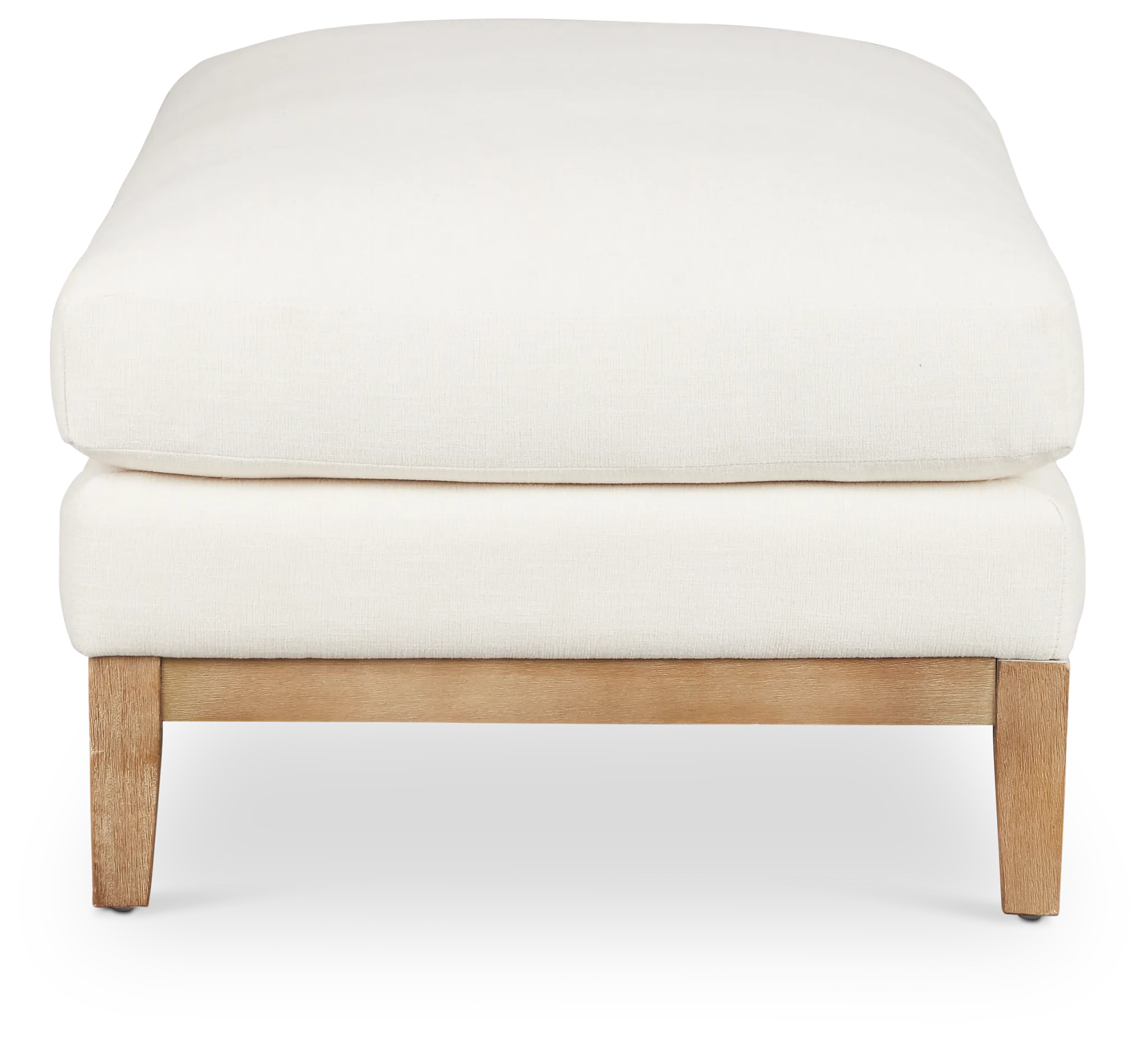 Emma White Fabric Cocktail Ottoman