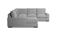 Edgewater Delray Light Gray Medium Left Chaise Sectional