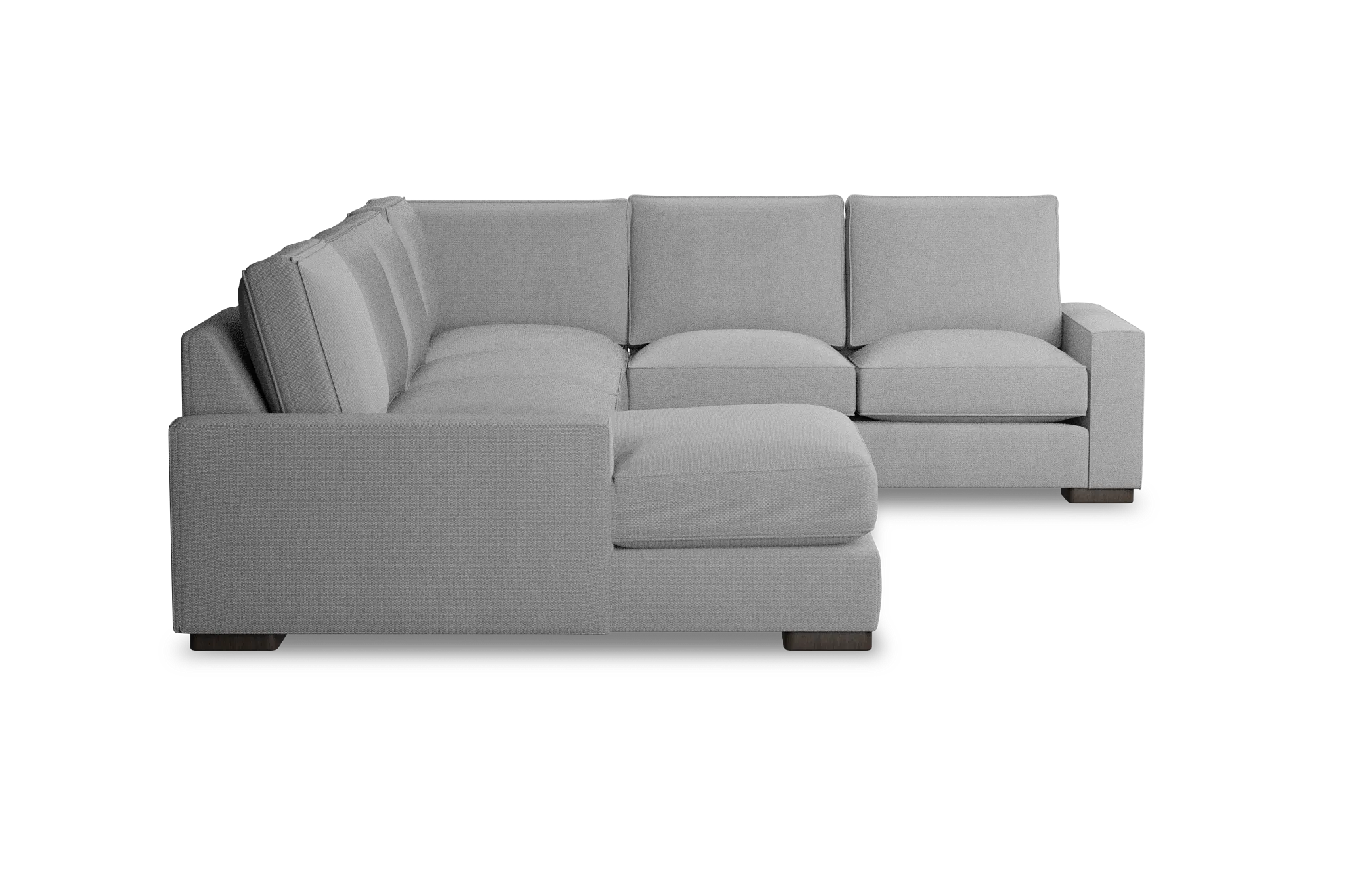 Edgewater Delray Light Gray Medium Left Chaise Sectional