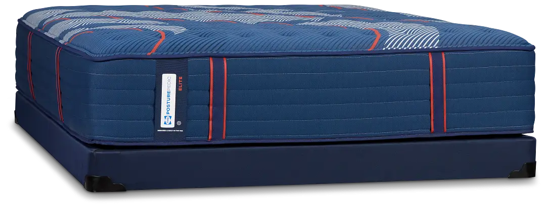 Posturepedic Elite Spring Albany 2 Firm Low-profile Mattress Set Posturepedic Elite Spring Albany 2 Firm Low-profile Mattress Set