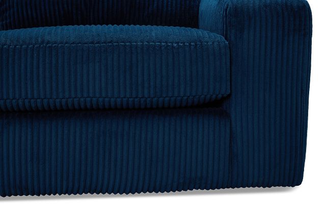 Charlie Dark Blue Fabric Small Left Chaise Sectional